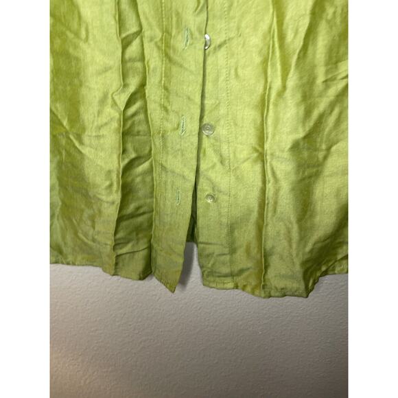 Endless Knot Art Linen Silk Top Button Up Shirt Blouse Small Lagenlook VTG - Picture 5 of 5